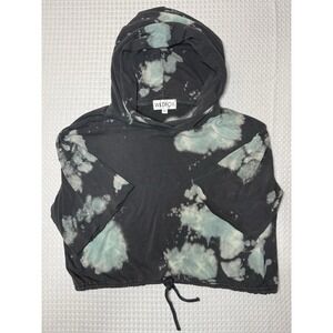 Wildfox Revolve Sweatshirt Cropped Tie-Dyed Hooded Boho Artsy Med